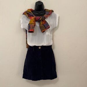 Vineyard Vines Navy Corduroy Stretch Skirt Navy size 0